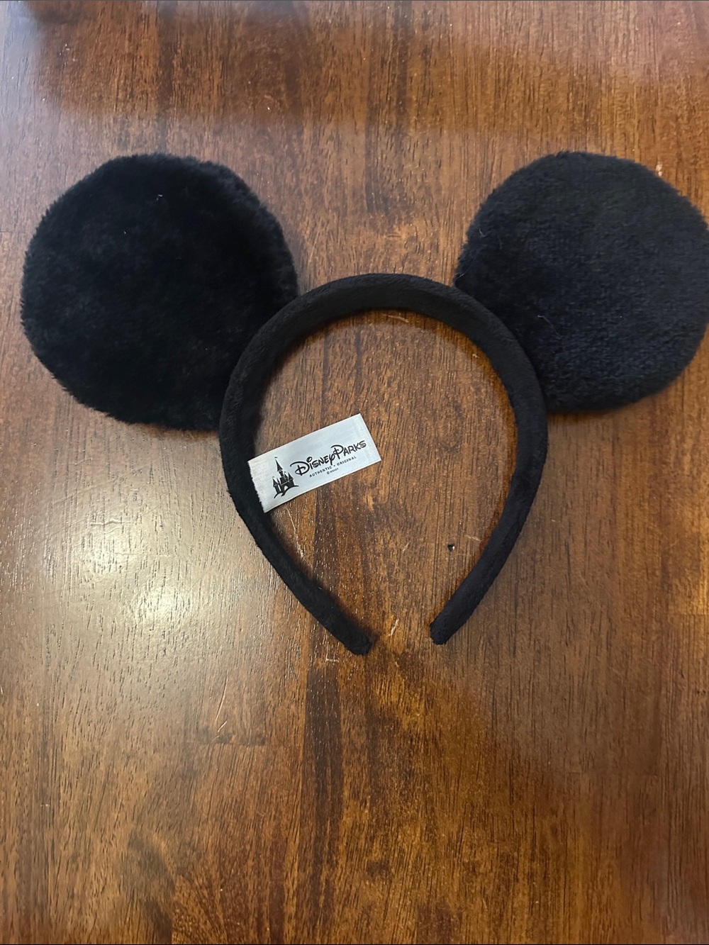 Disney Black Plush Mickey Mouse Ear Headband